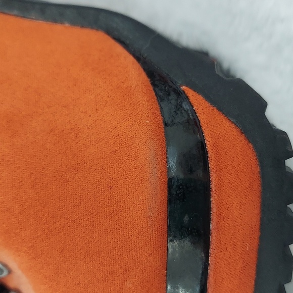 Orange Tread Heeled Platform Construction Boots, Size 7 - Picture 11 of 11